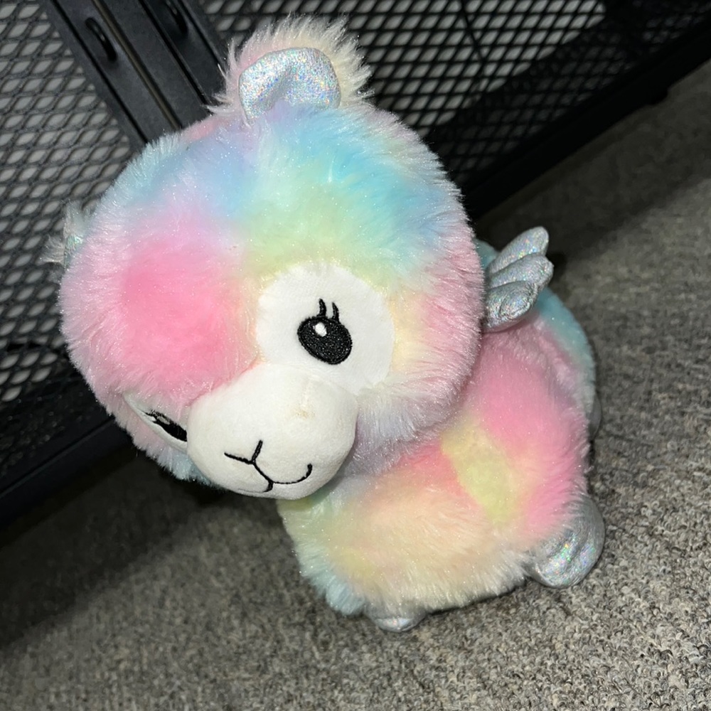 Rainbow Llama With Sparkle Wings NWOT